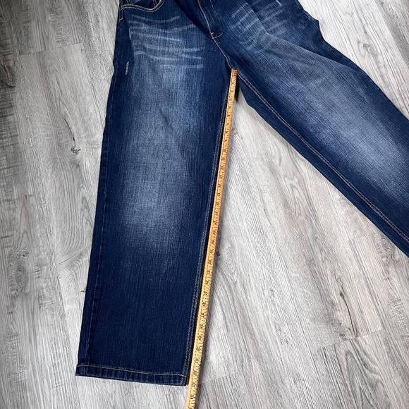 Southpole Y2K Wide Leg Baggy Jeans dark wash Men's Size 38 - Picture 6 of 9